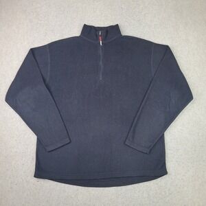 Obermeyer Ultra Gear Polartec Mens XL Black 1/4 Zip Fleece Pullover Vintage